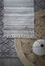 Strina tæppe råhvid stribet 150x150 cm