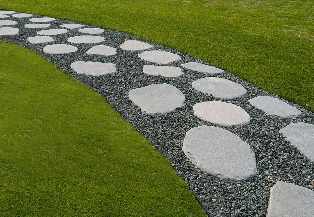 Oval trædesten, Grå antique - Klasse a