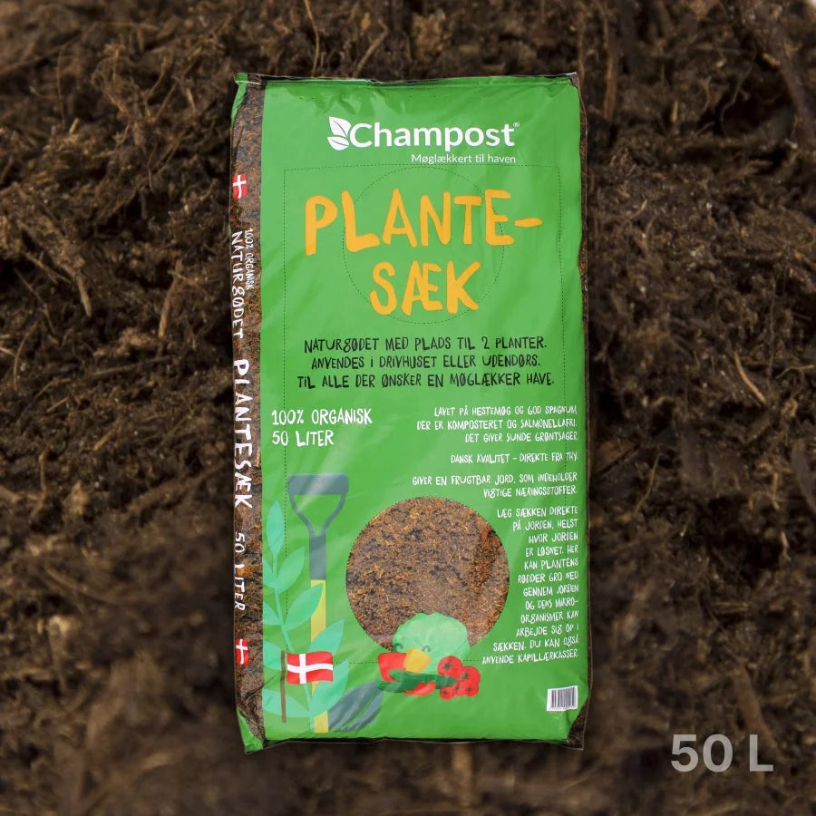 Champost, Drivhusblanding i plantesæk, 50 liter – Drømmehave